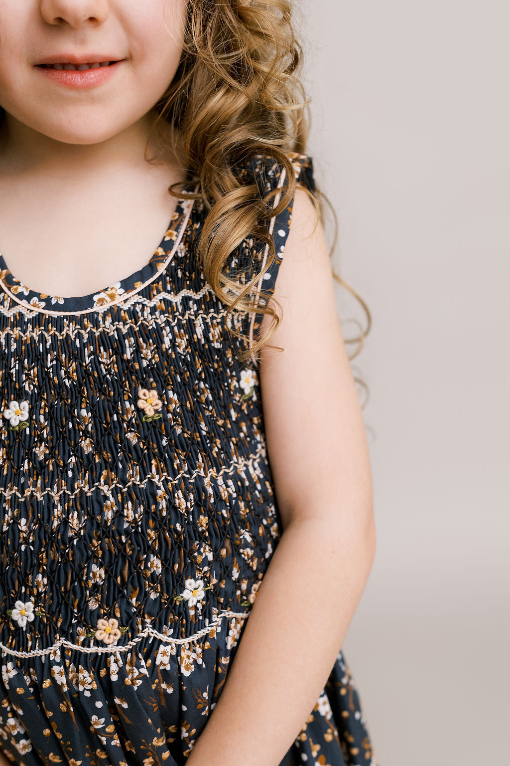 Hand-Smocked Dress, Cherry Blossoms
