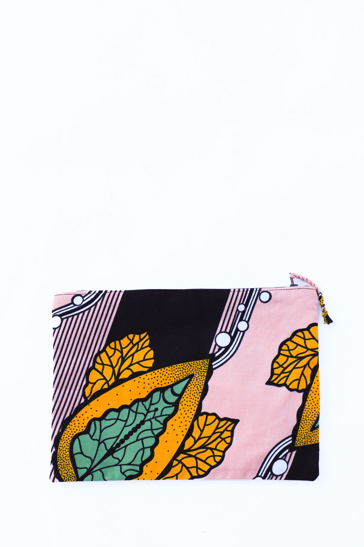 Embroidered Flamingo Pouch, Punch