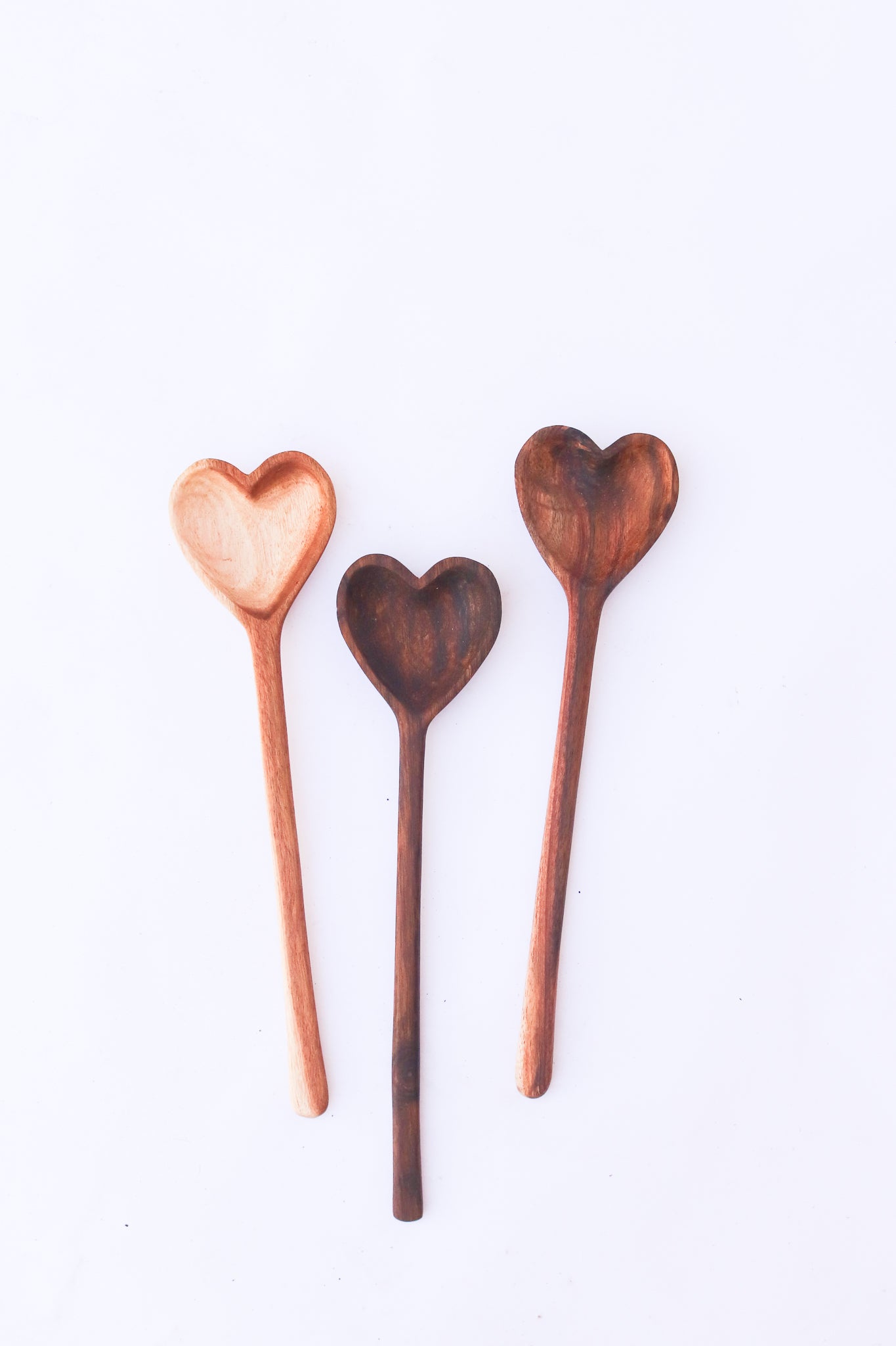 Acacia Wood Heart Spoons