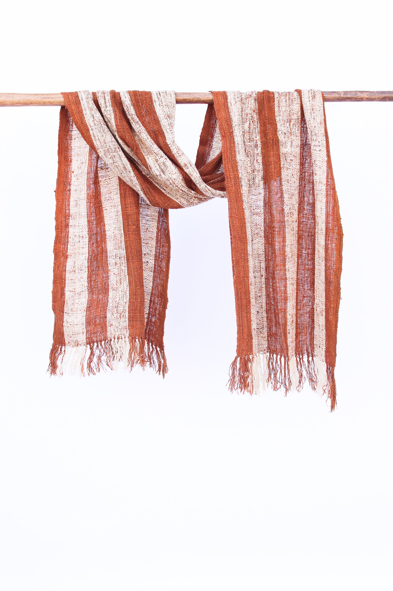 Wild Silk Scarf Natural + Tumeric + Nato Bark