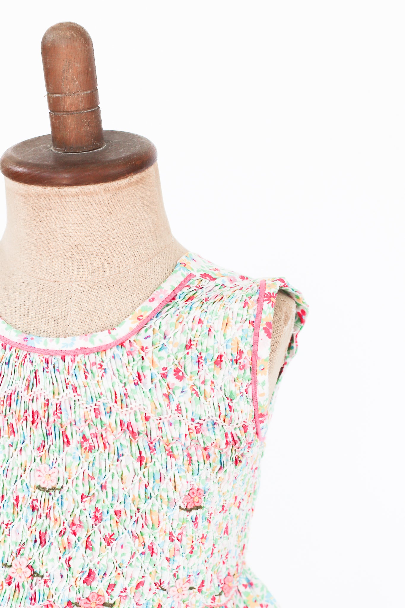 Hand-Smocked Dress, Springtime Floral
