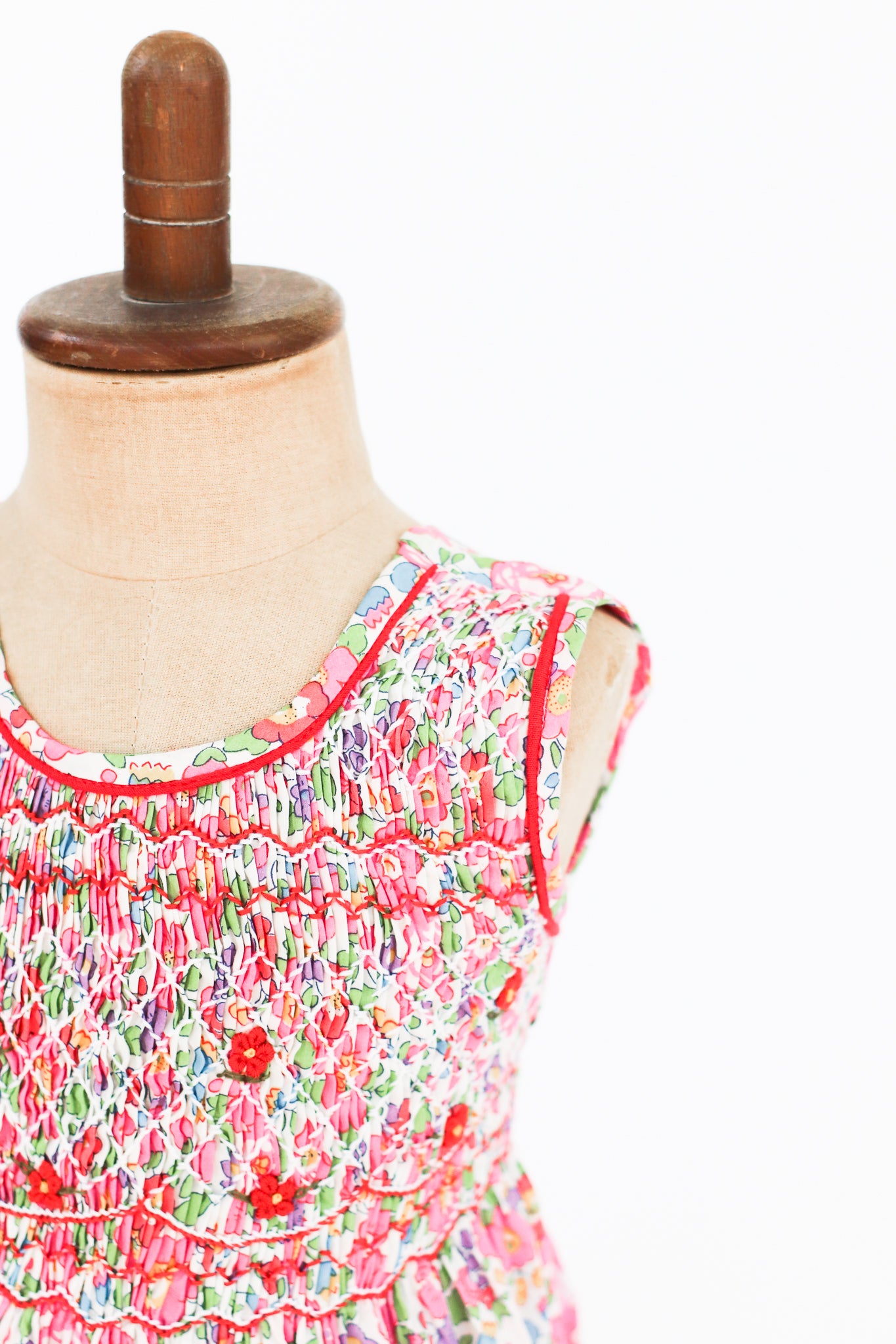 Hand-Smocked Dress, Roses