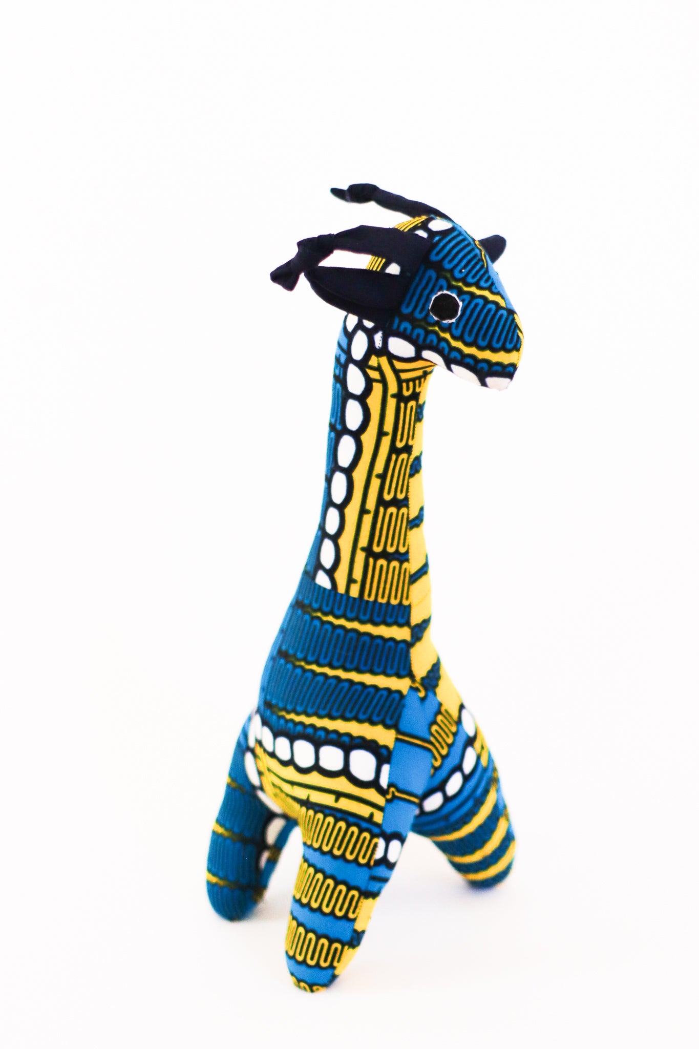 Plush Kitenge Giraffe, Lemon Drop