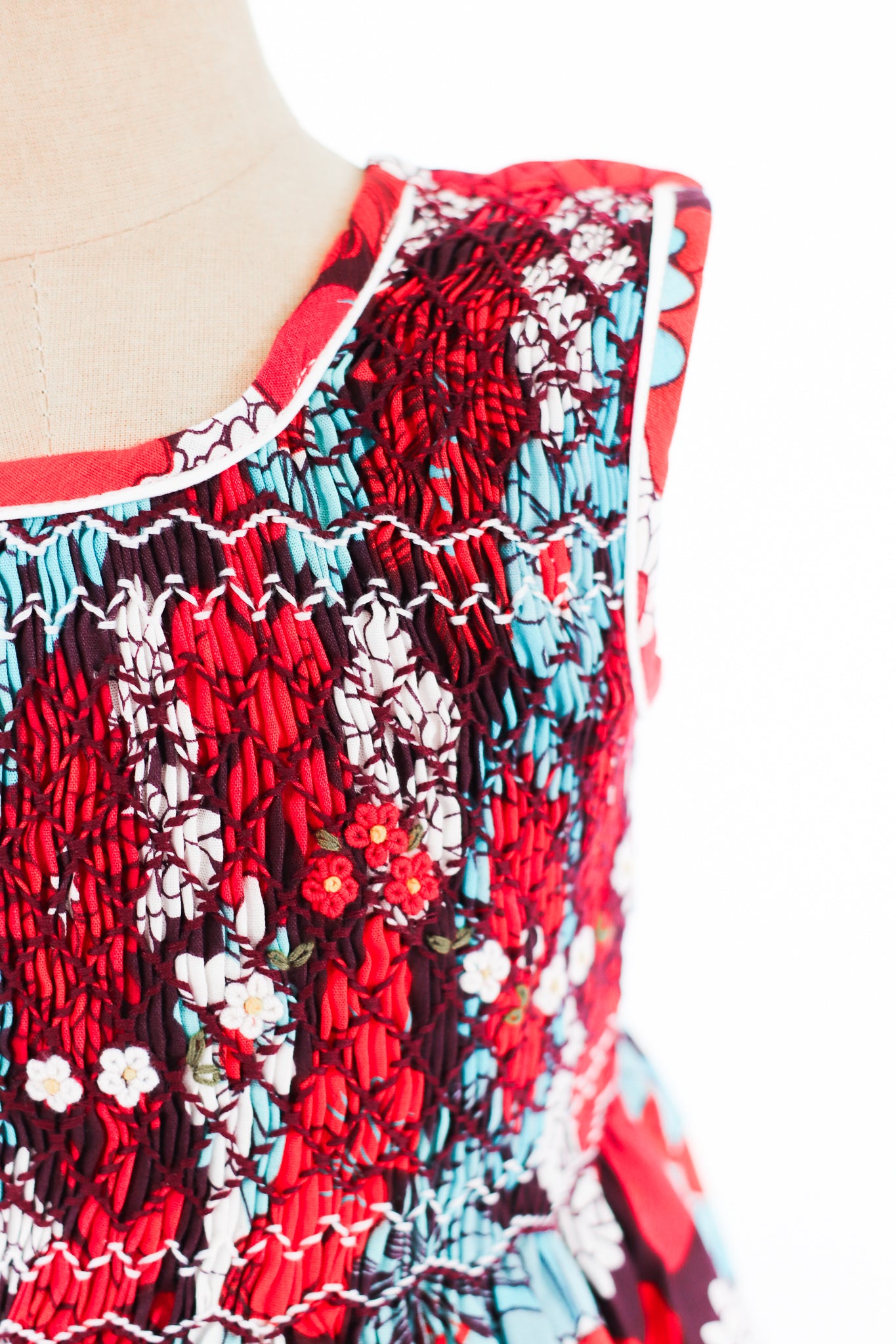 Hand-Smocked Dress, Bouquet