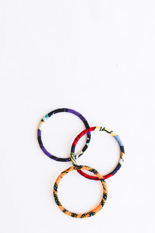 Kitenge Bracelets, Set of Three