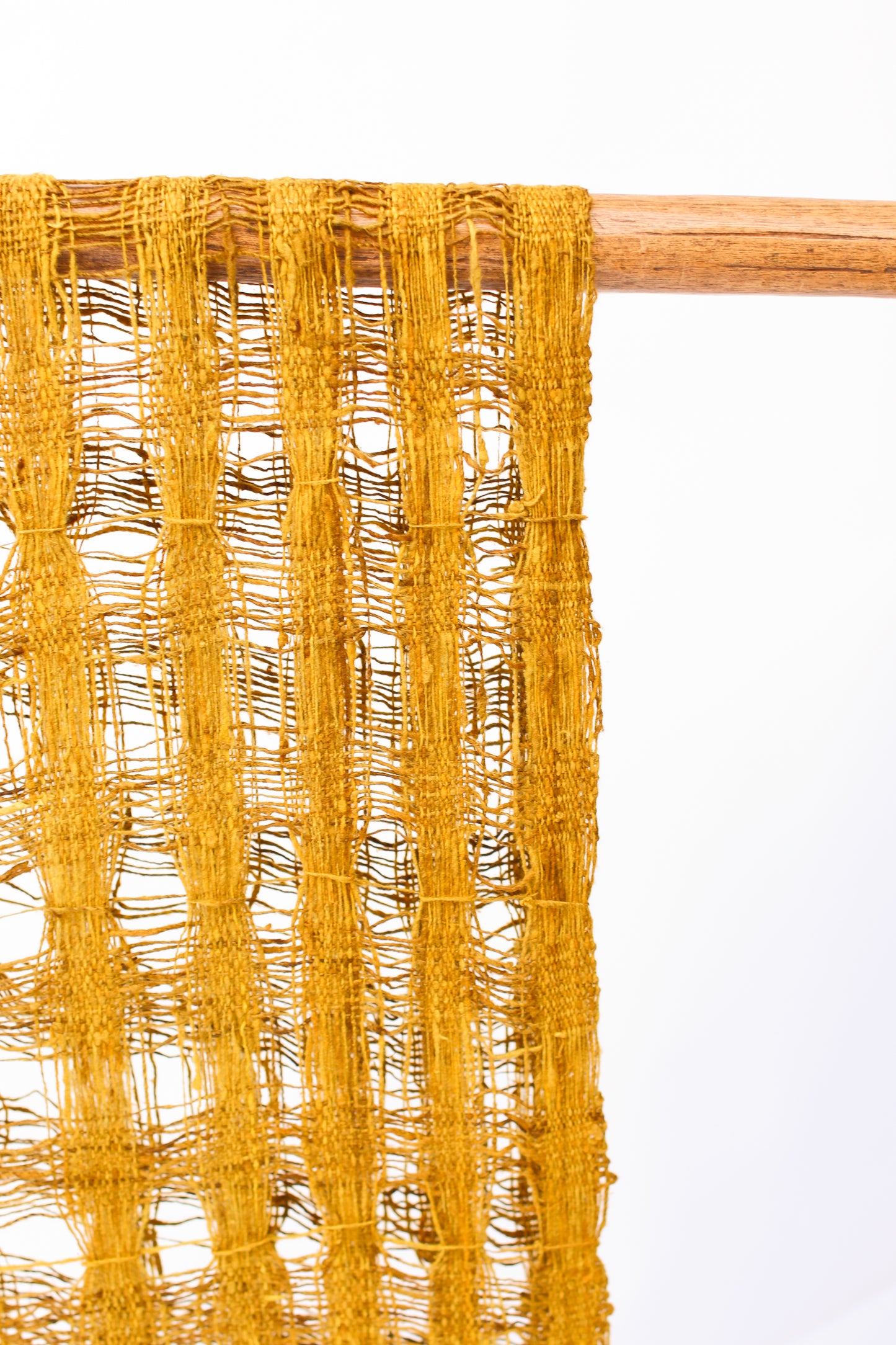 Wild Silk Chunky Open-Weave Scarf, Turmeric + Passion Fruit