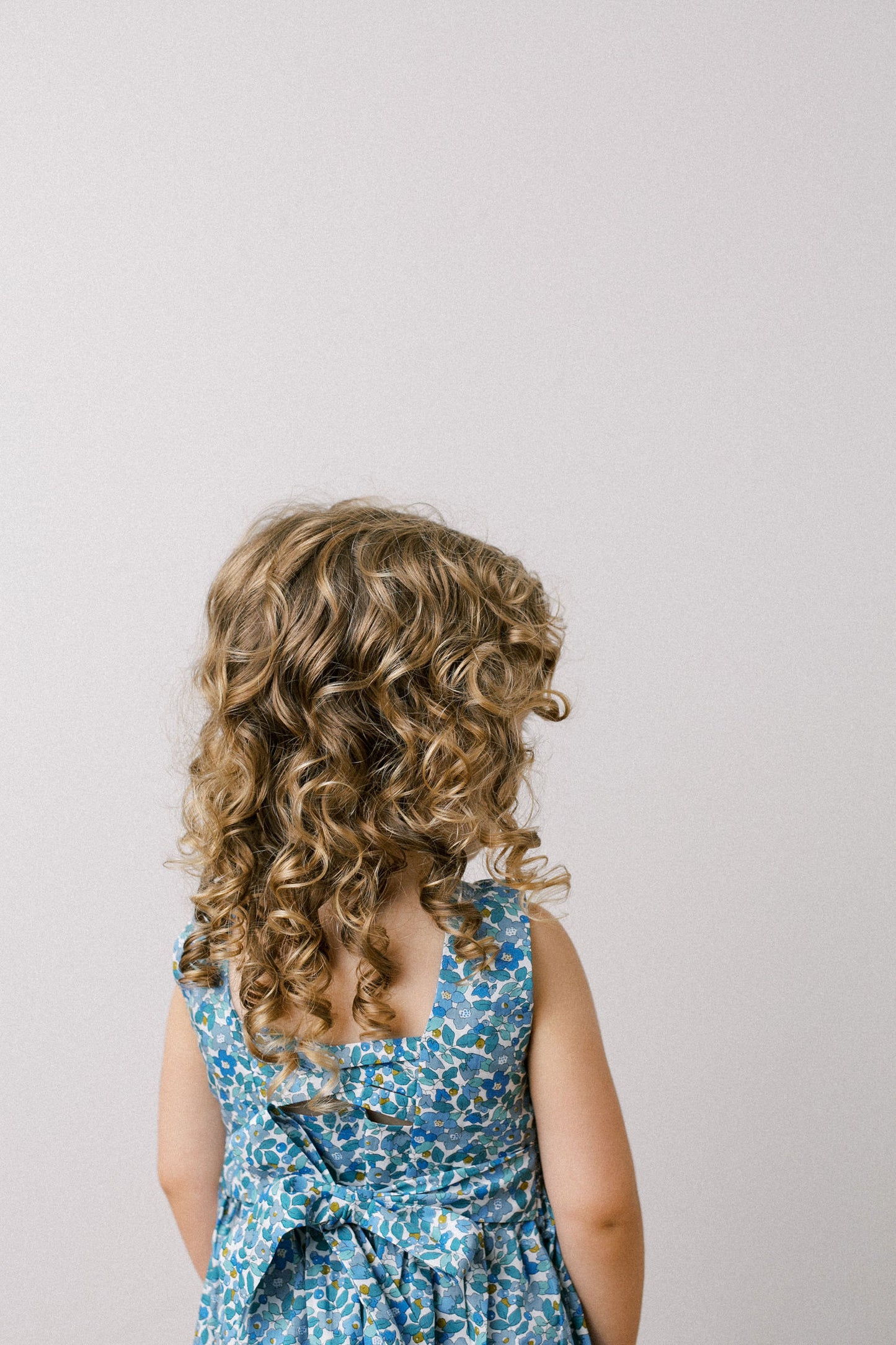 Hand-Smocked Dress Floral, Azure