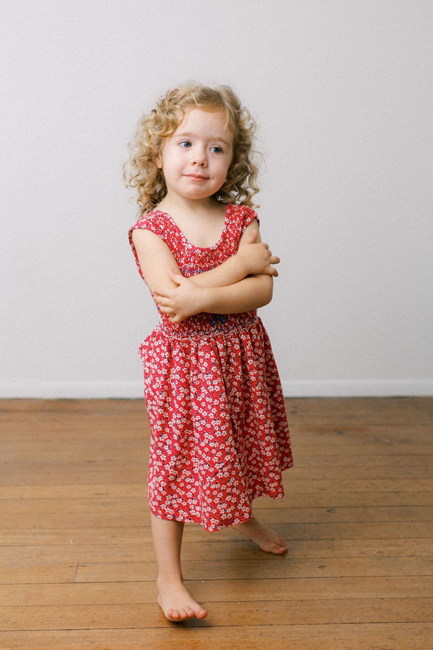 Hand-Smocked Dress Floral, Picnic