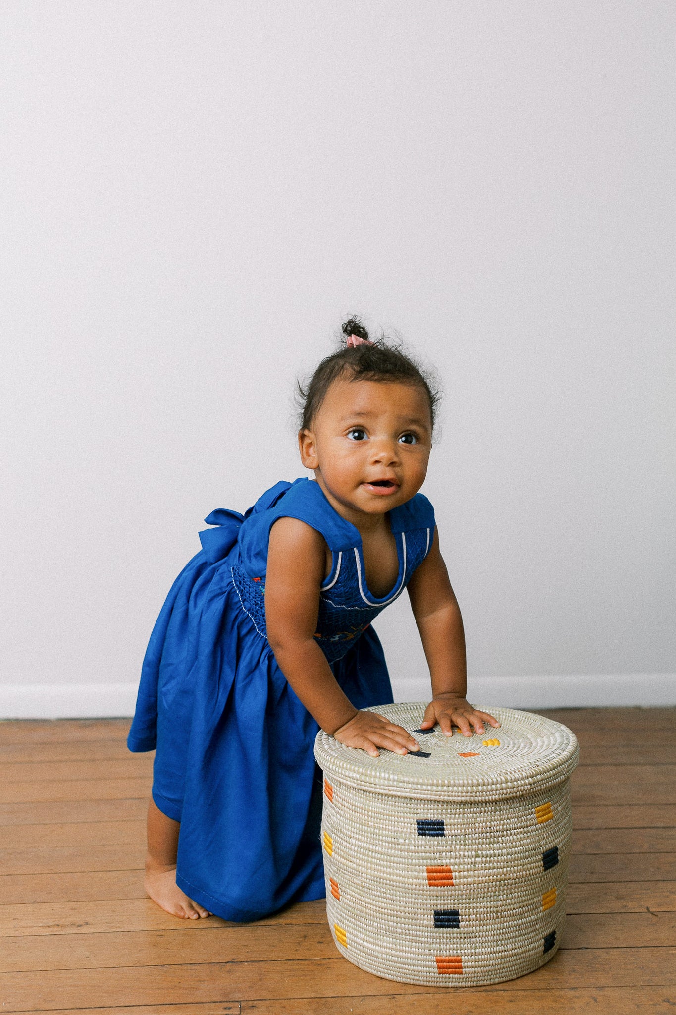Hand-Smocked Dress Children Playing, Royal