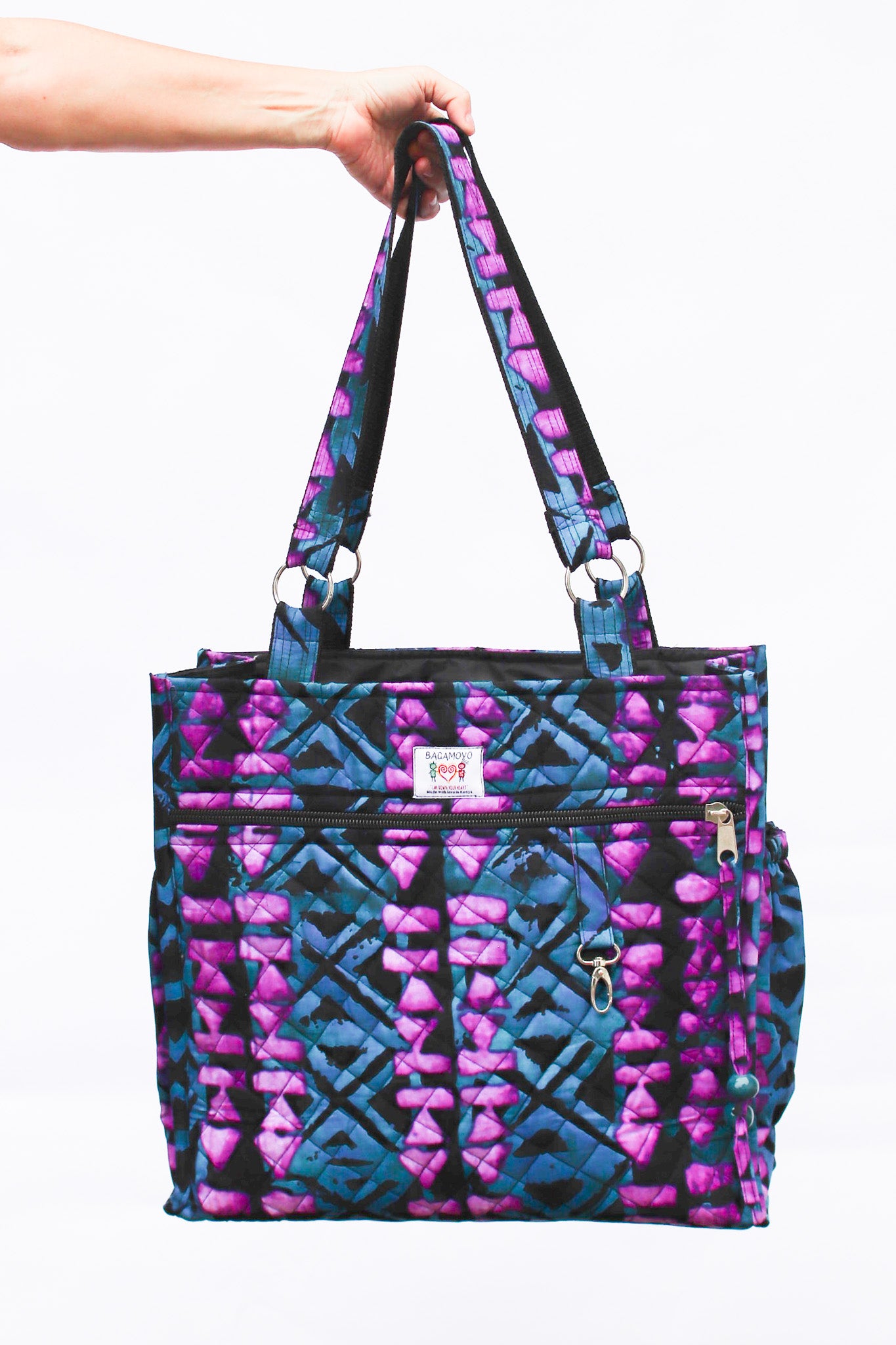Wax Print Tote, Batik
