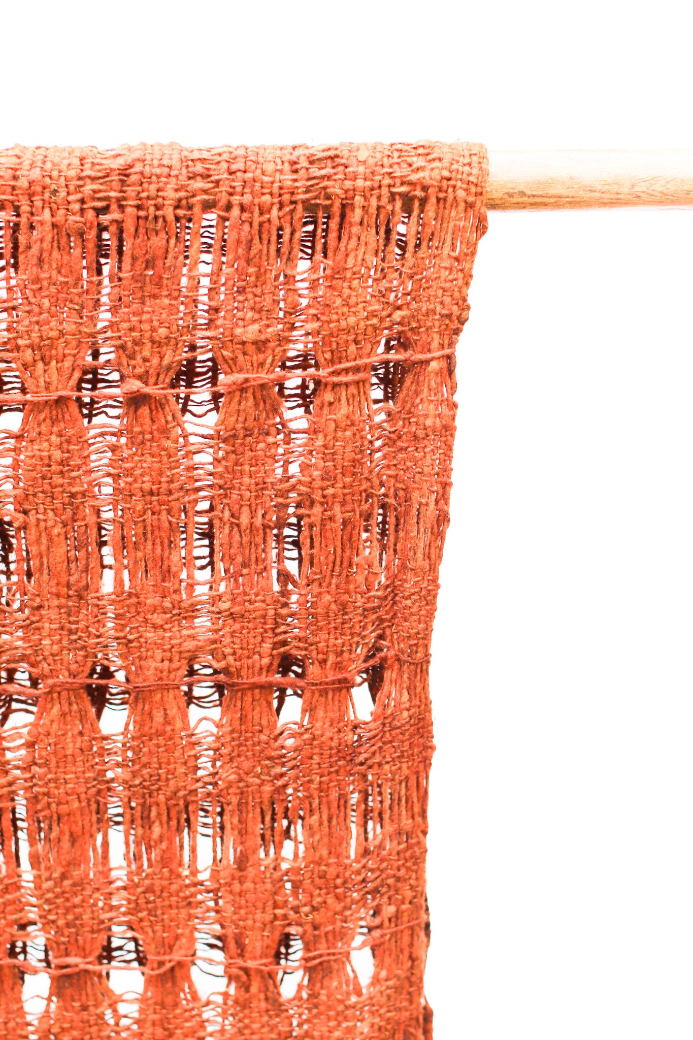 Wild Silk Chunky Open-Weave Scarf, Nato Bark + Turmeric