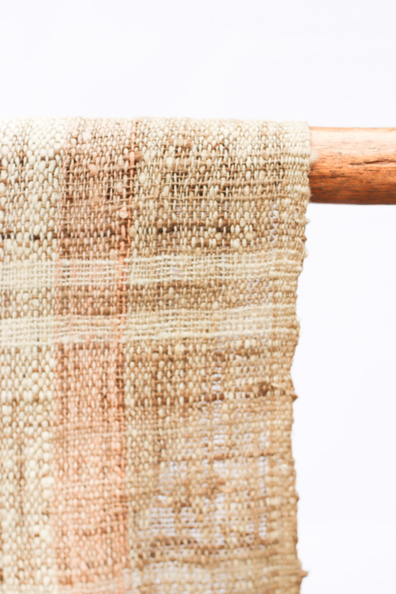 Wild Silk Scarf, Natural + Sun Bleached + Nato Bark Blush Plaid