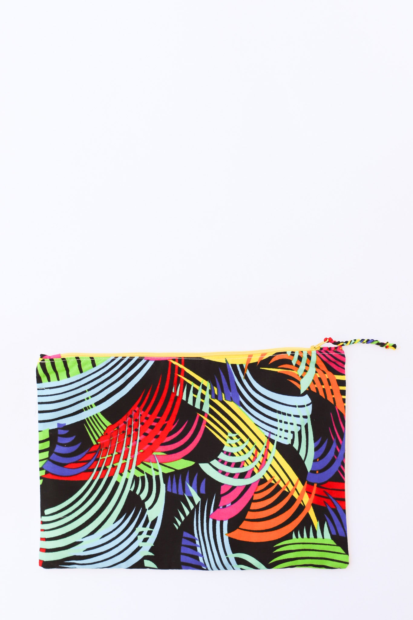 Embroidered Zebra Pouch, Pastachio