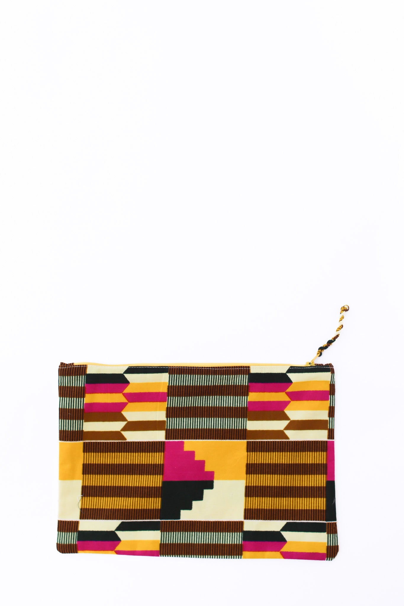 Embroidered Zebra Pouch, Violet