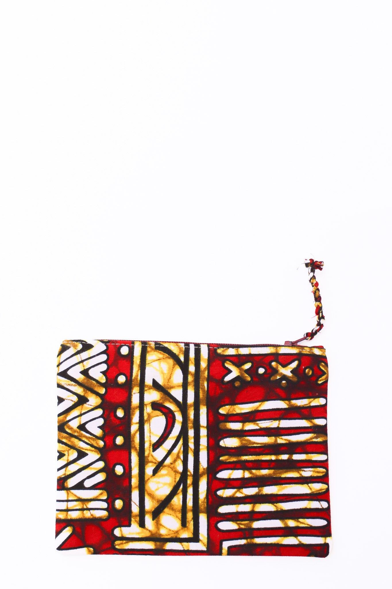 Embroidered Swallow Pouch, Scarlet
