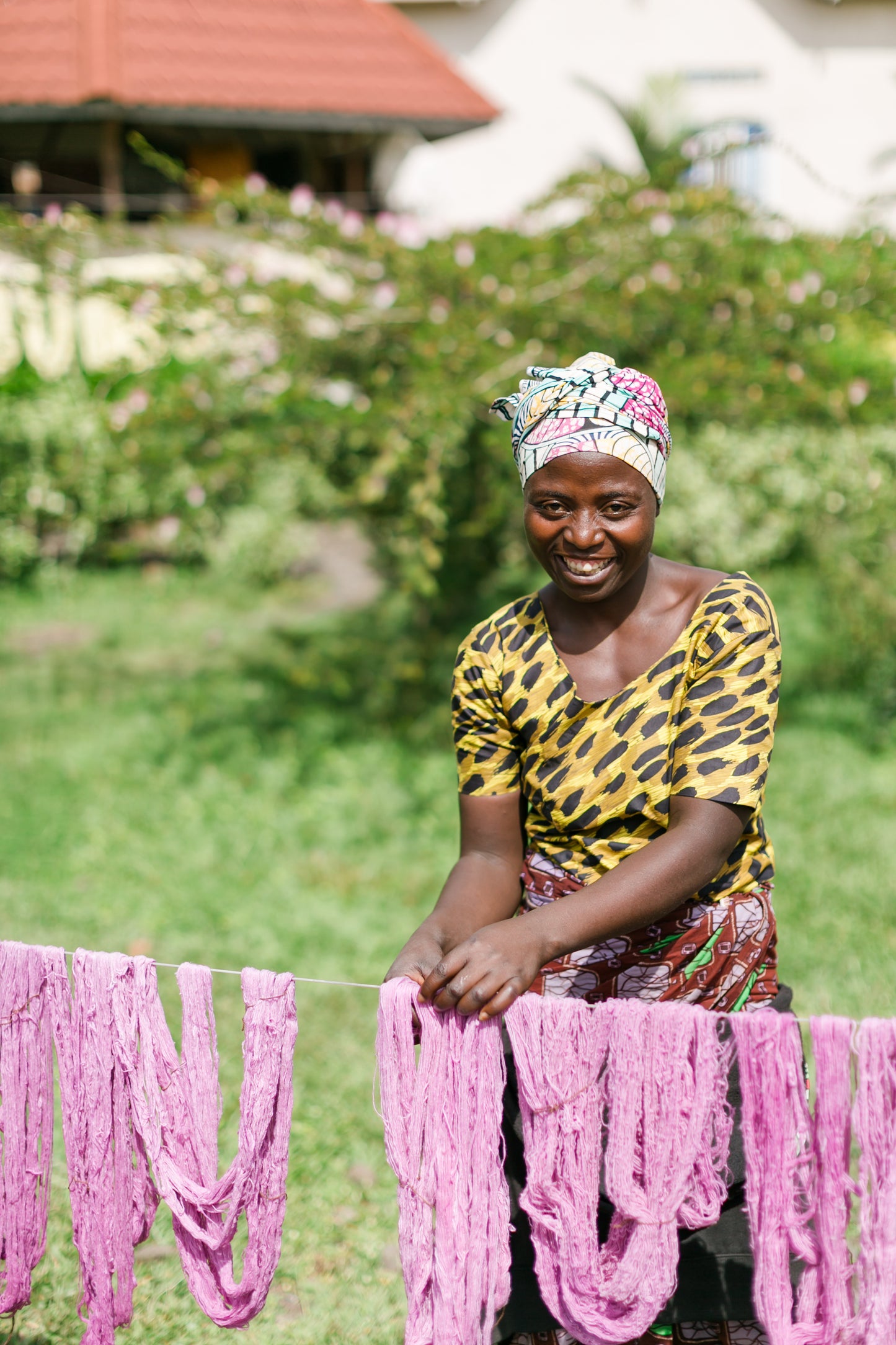 Ethiopian Handspun Cotton Yarn, Cochineal