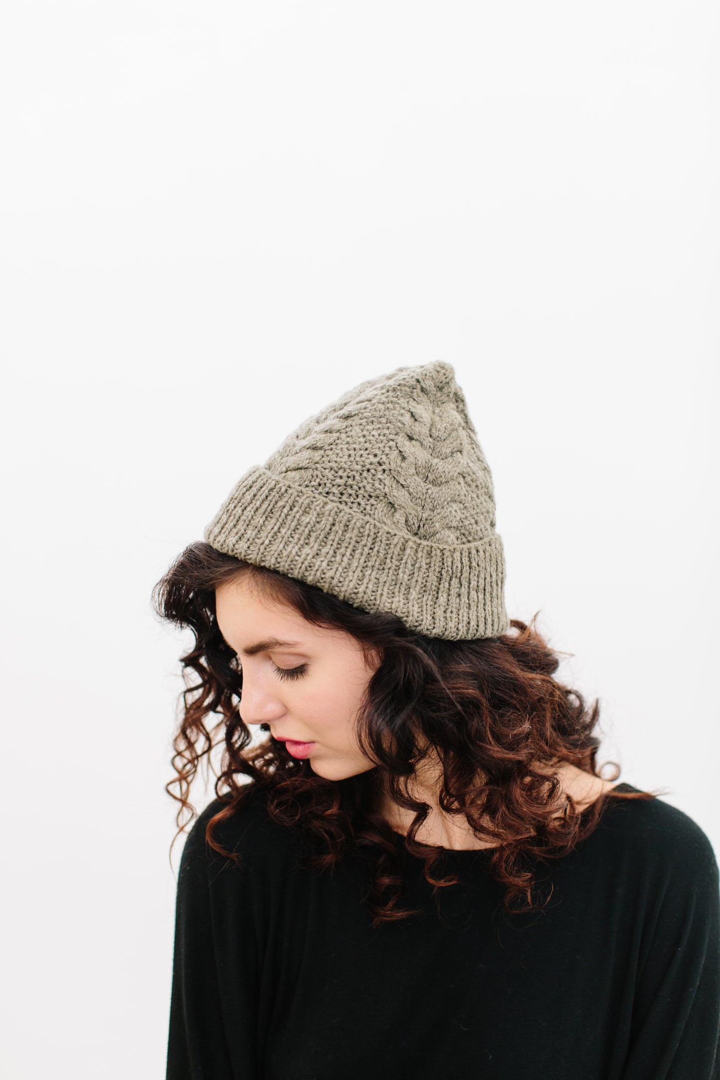 Christine Cable Beanie in Organic Merino