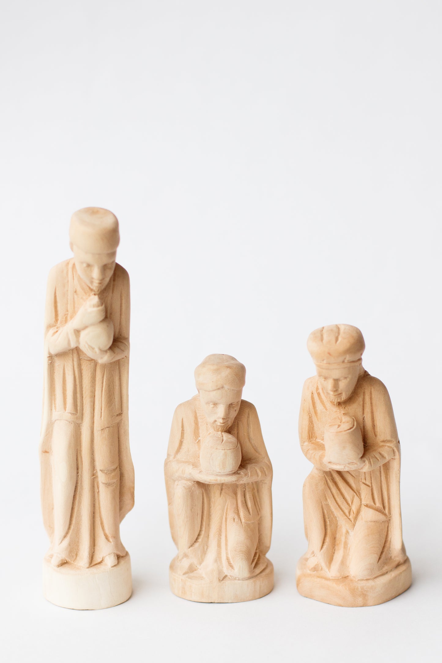 Hand-Carved Fanazava Wood Nativity (12 Figures)