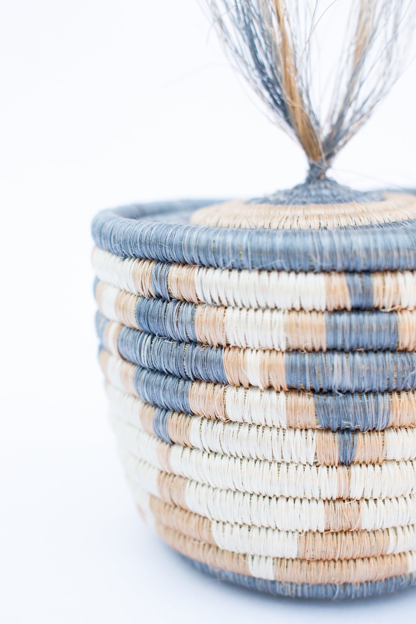 Lidded Fringe Basket, Amahoro