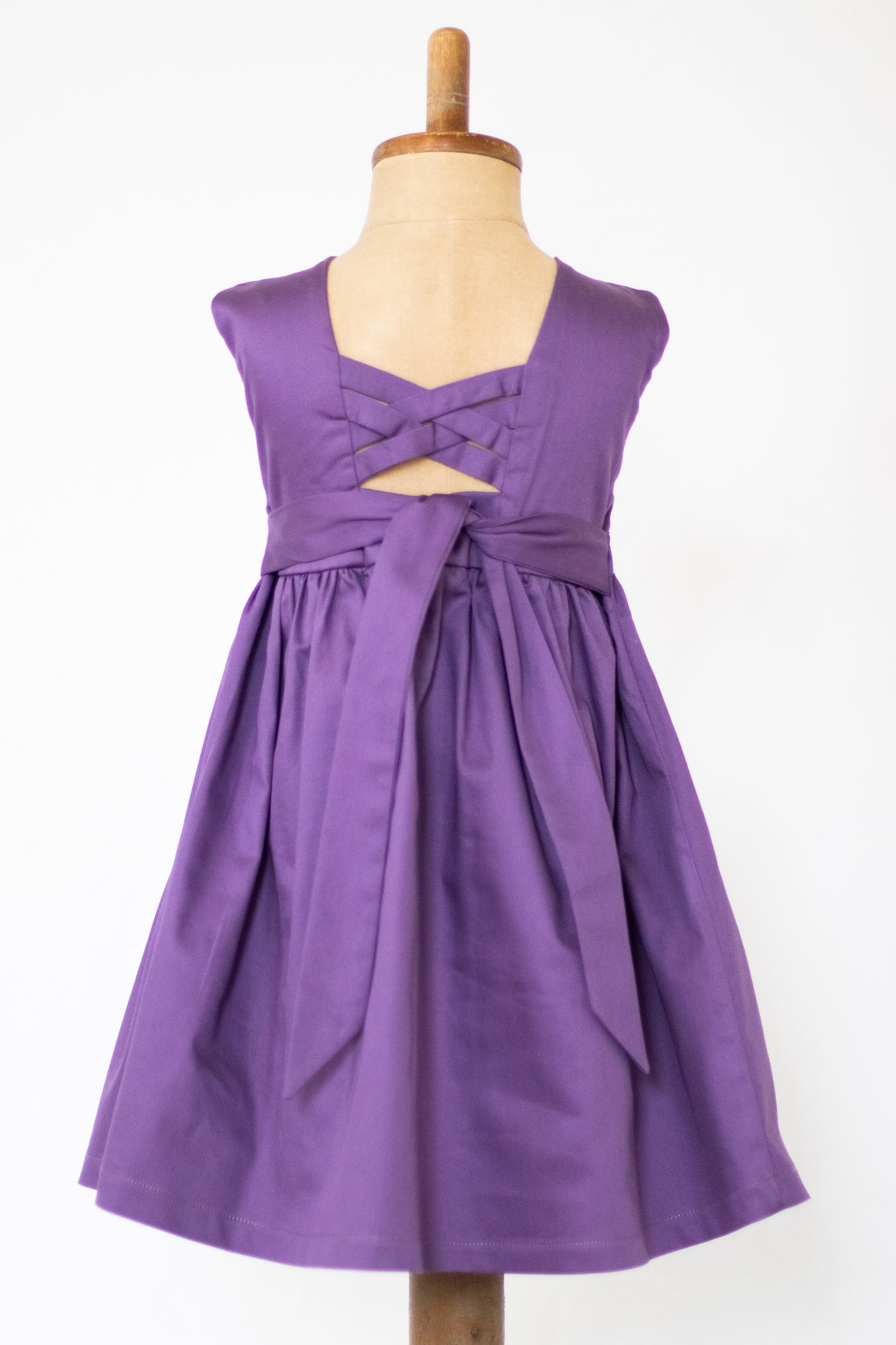 Hand-Smocked Dress Children Playing, Grape