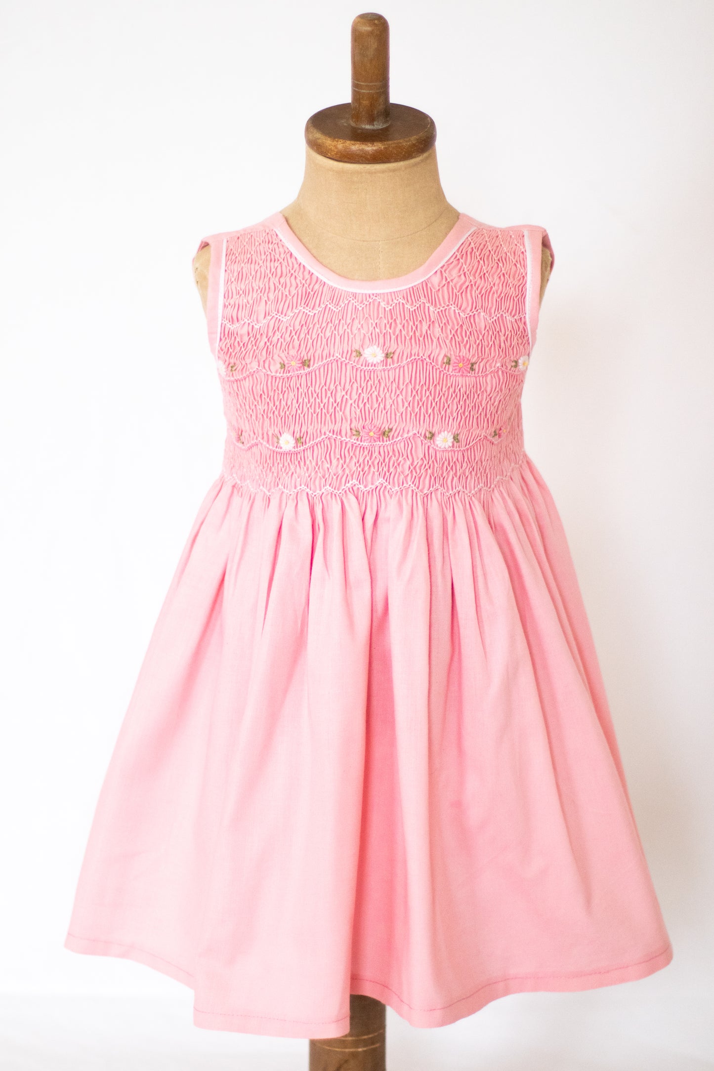 Hand-Smocked Dress, Pink Floral