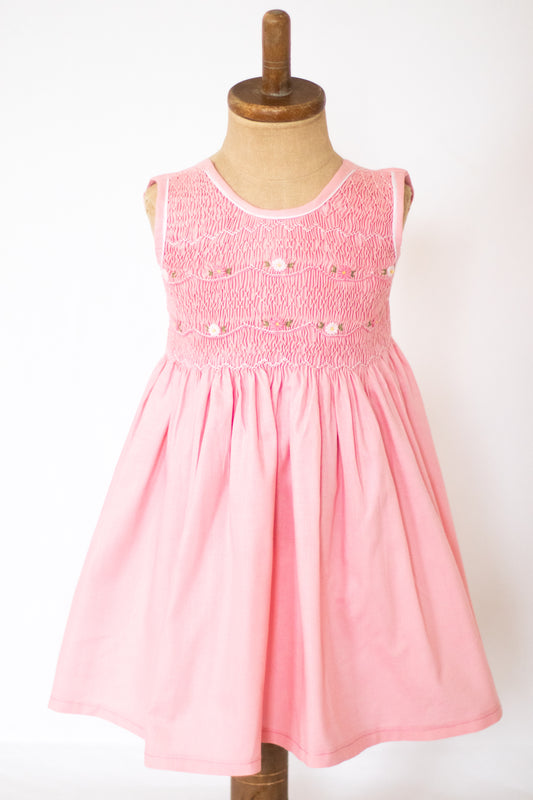 Hand-Smocked Dress, Pink Floral
