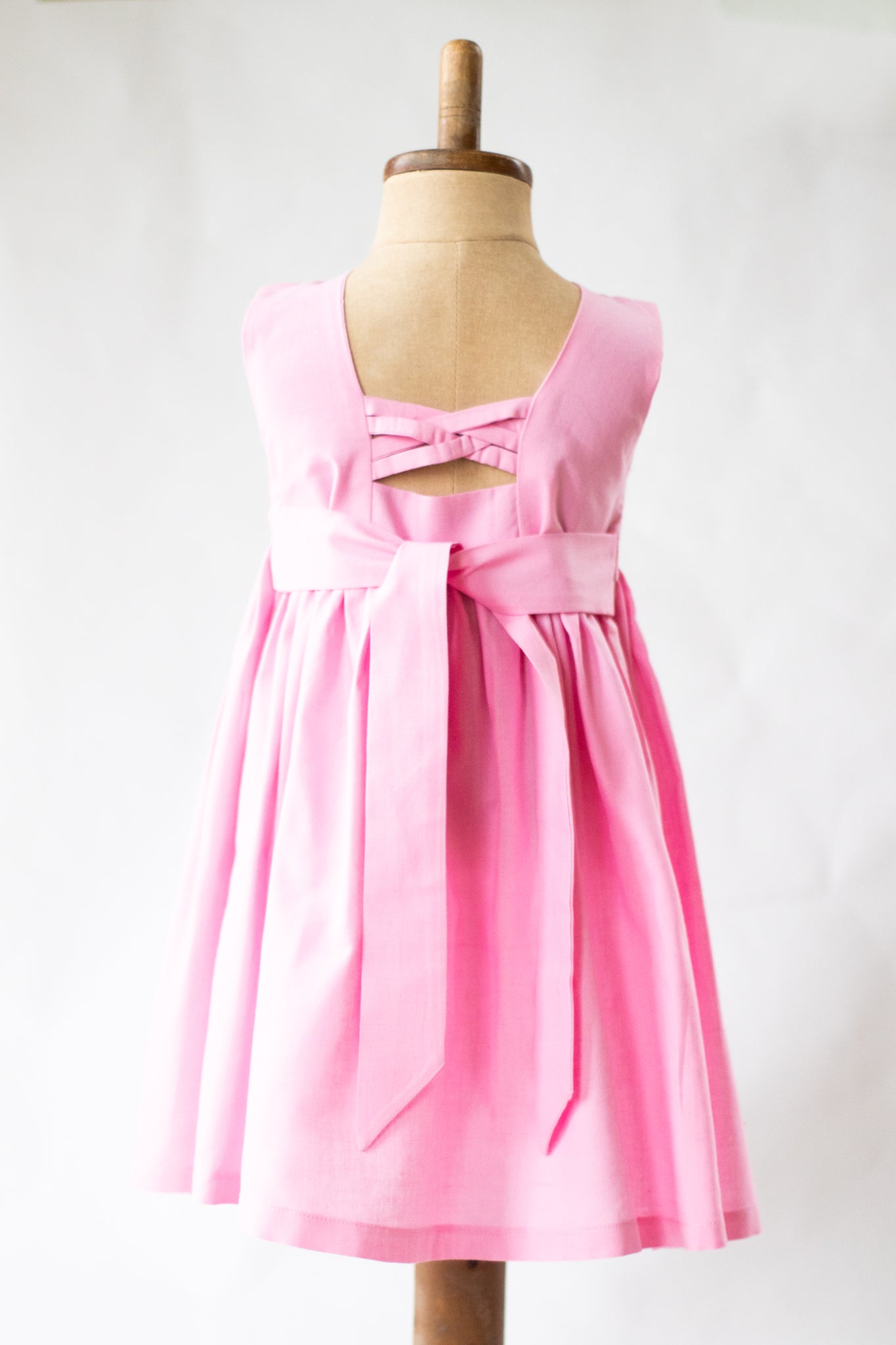Hand-Smocked Dress Floral, Cotton Candy