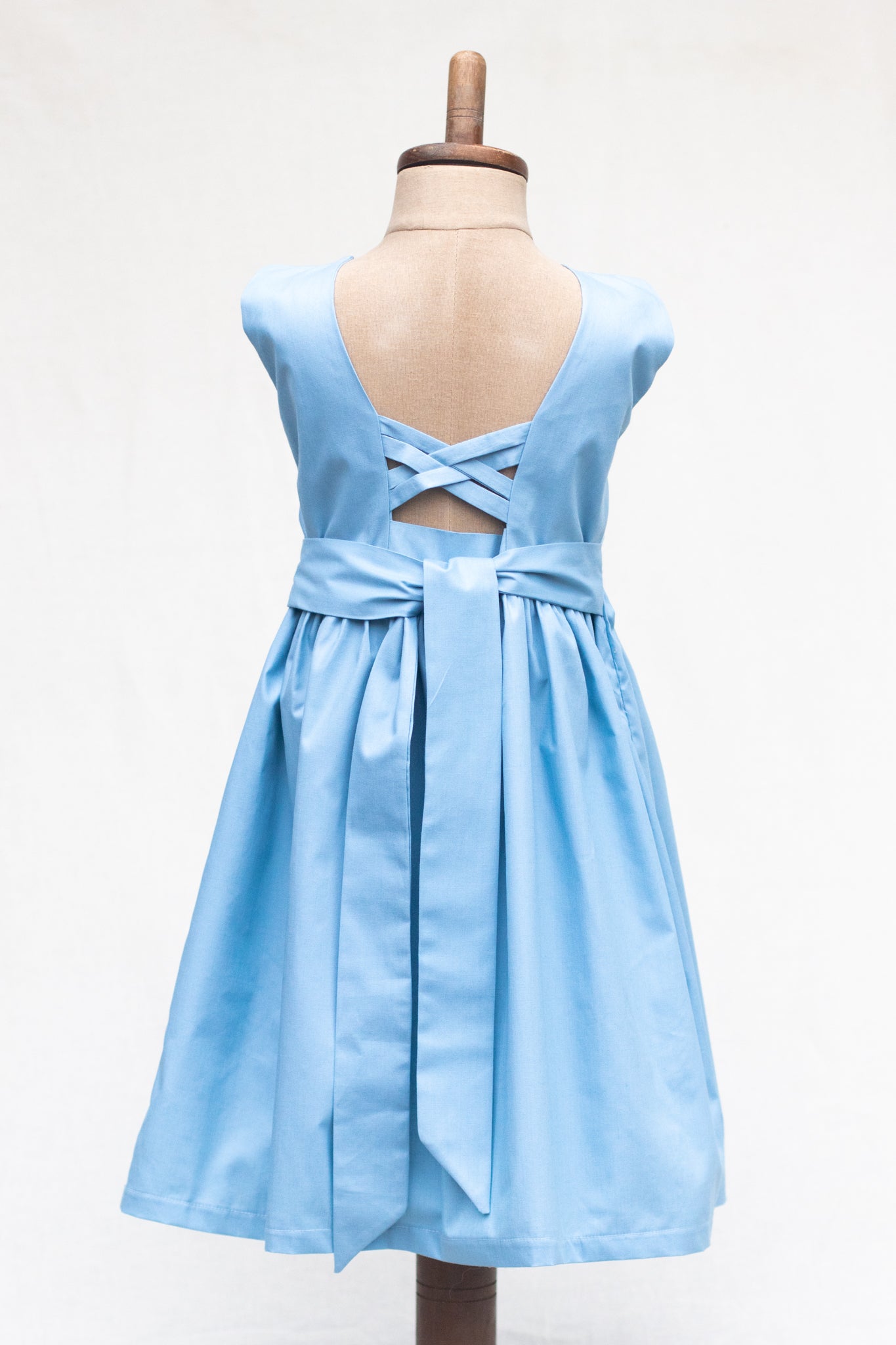 Hand-Smocked Dress Children Playing, Sky