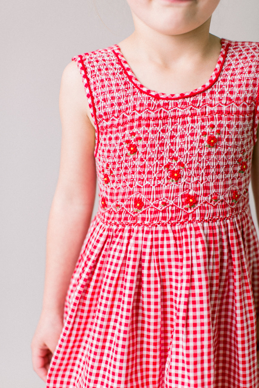 fitted lace wedding dress Princess Polly Women's Toulouse Gingham Sleeveless Minidress - Red main image 1
