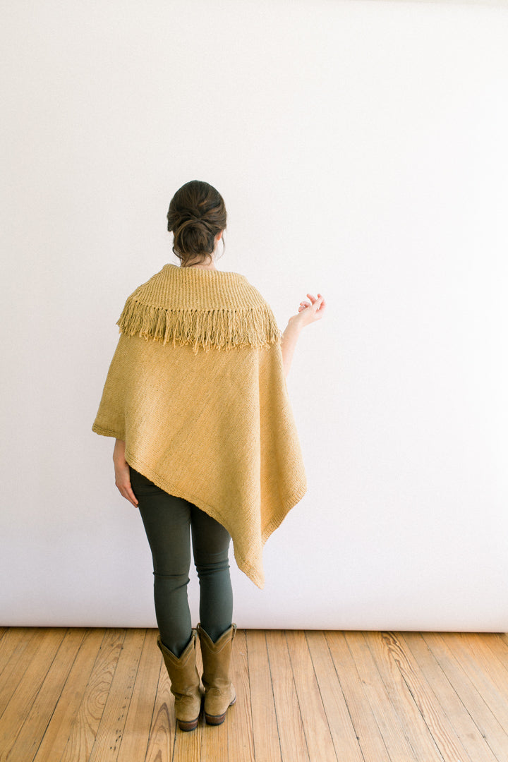 Euralie Fringe Poncho in Ethiopian Cotton