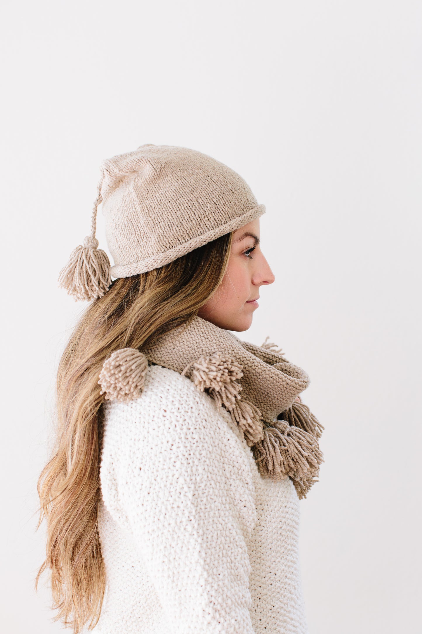 Chantal Tassel Hat in Organic Merino