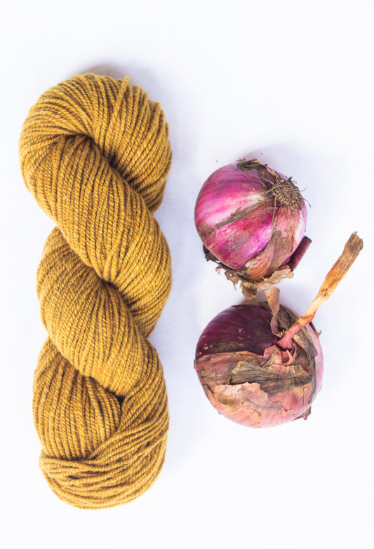 Organic Merino Wool Yarn, Onionskin