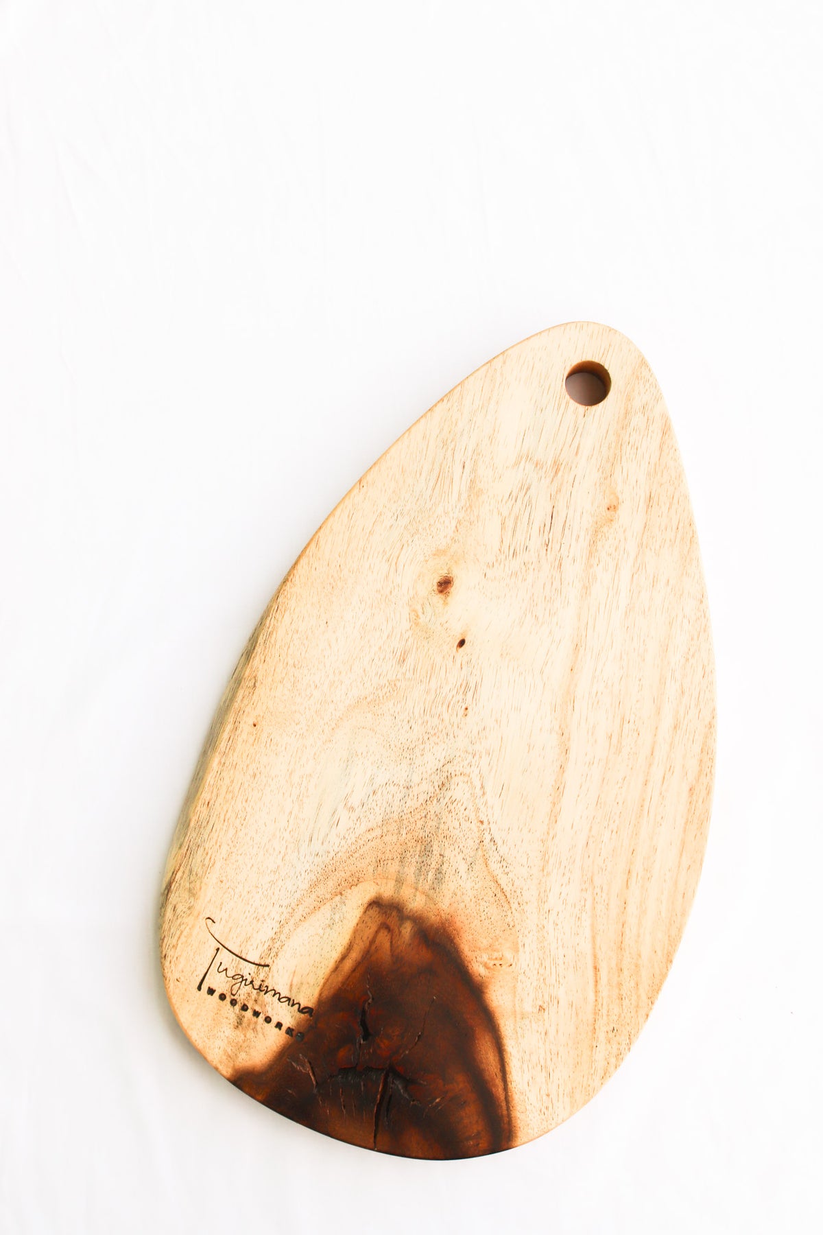 Hand-Carved Acacia Wood Cheese + Charcuterie Board