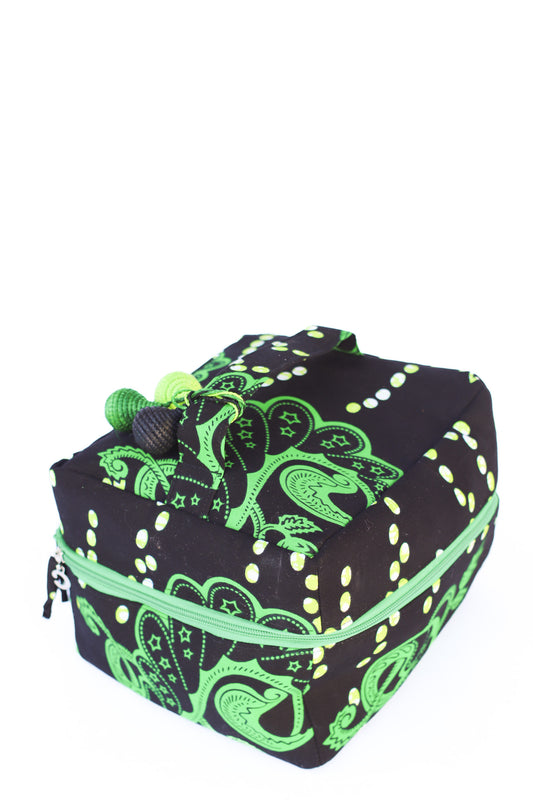 Kitenge Cosmetic / Kit Bag, Sprout