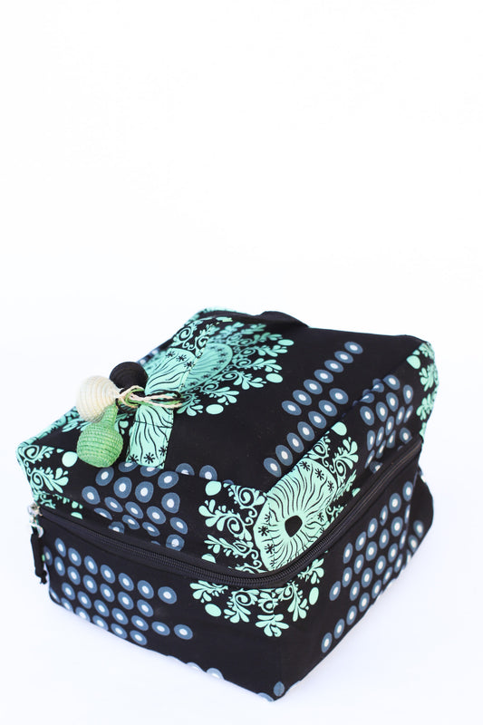 Kitenge Cosmetic / Kit Bag, Doilies