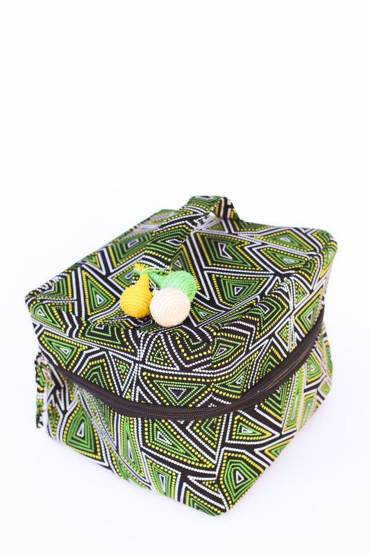 Kitenge Cosmetic / Kit Bag, Geometric