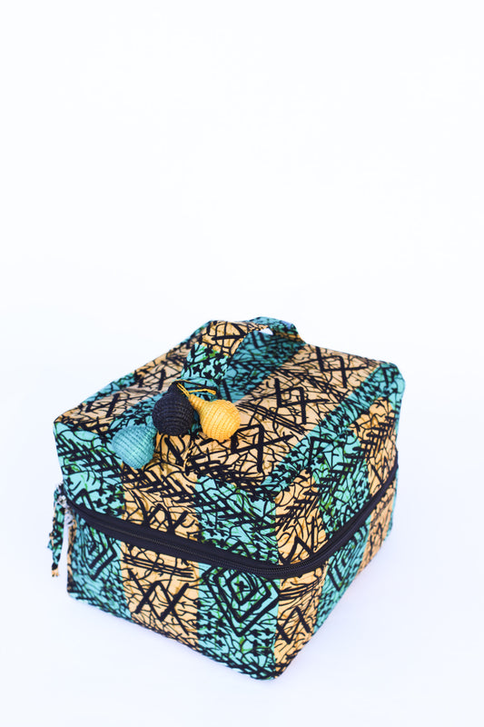 Kitenge Cosmetic / Kit Bag, River