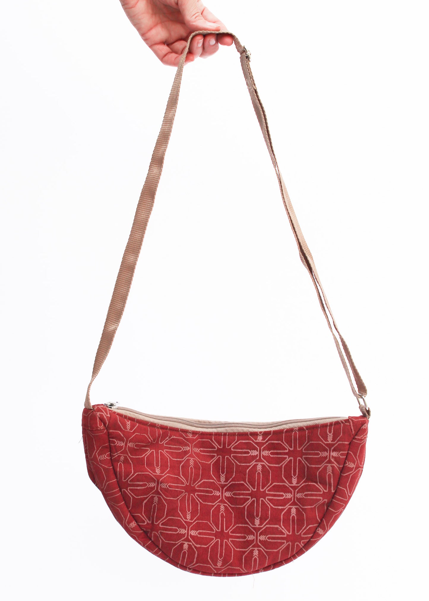 Crescent Shoulder Bag, Berry