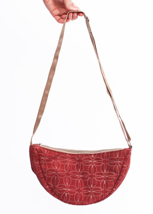 Crescent Shoulder Bag, Berry