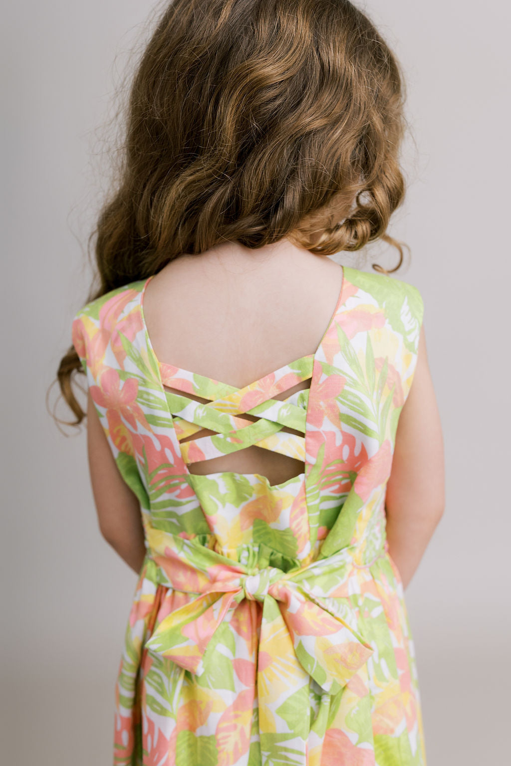 Hand-Smocked Dress, Tropical