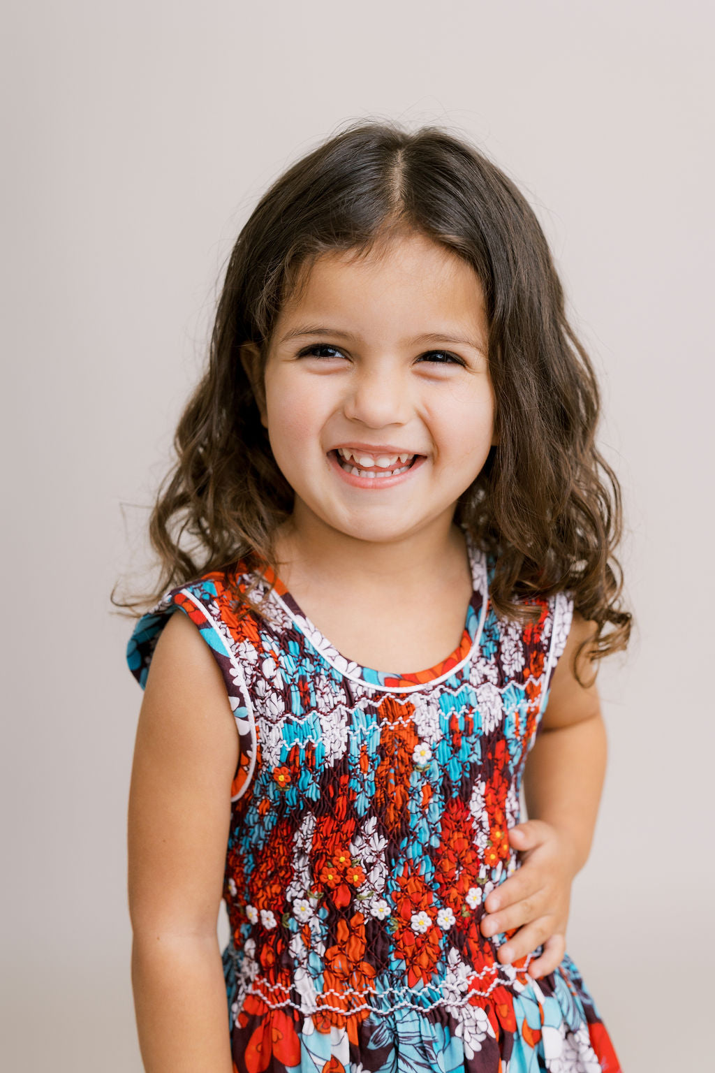 Hand-Smocked Dress, Bouquet