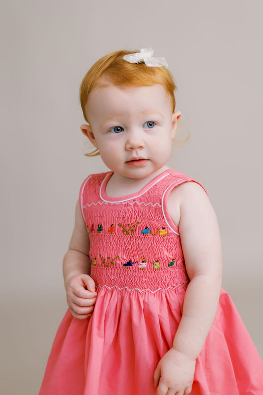 Hand-Smocked Dress, Children Playing + Bubblegum
