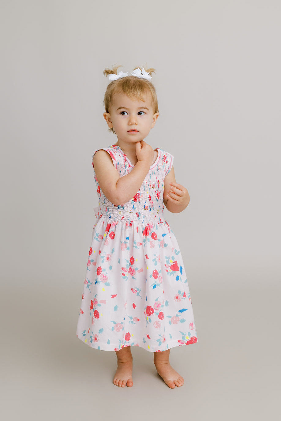 Hand-Smocked Dress, Watercolor