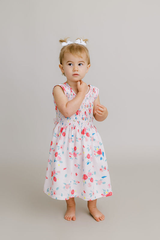 Hand-Smocked Dress, Watercolor