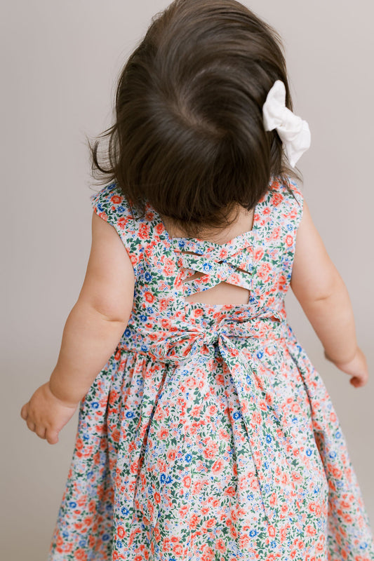 Hand-Smocked Dress, Carnations