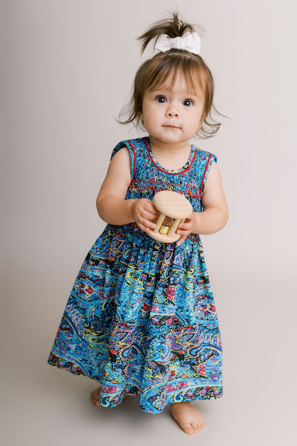 Hand-Smocked Dress, Sweet Paisley