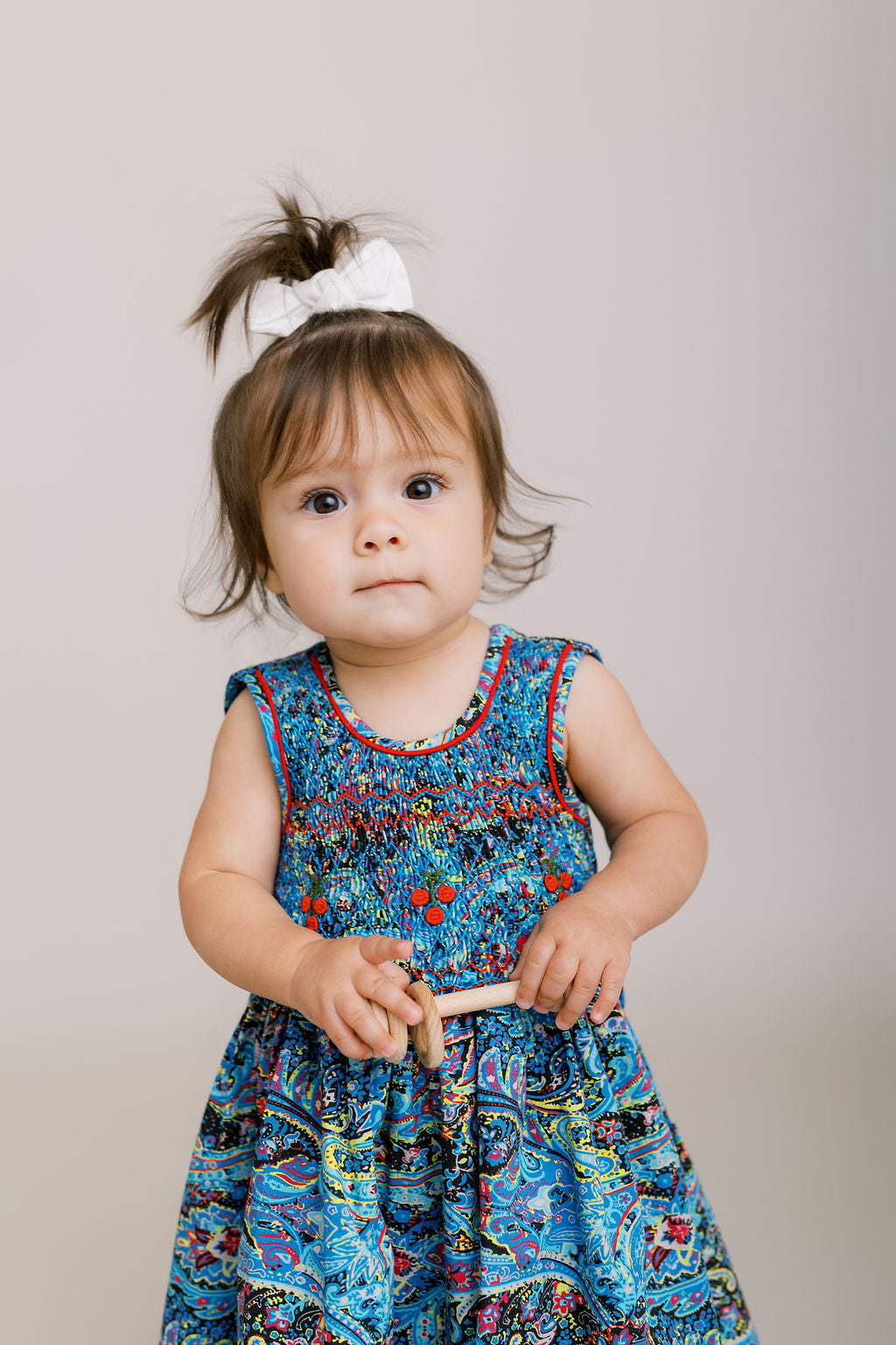 Hand-Smocked Dress, Sweet Paisley