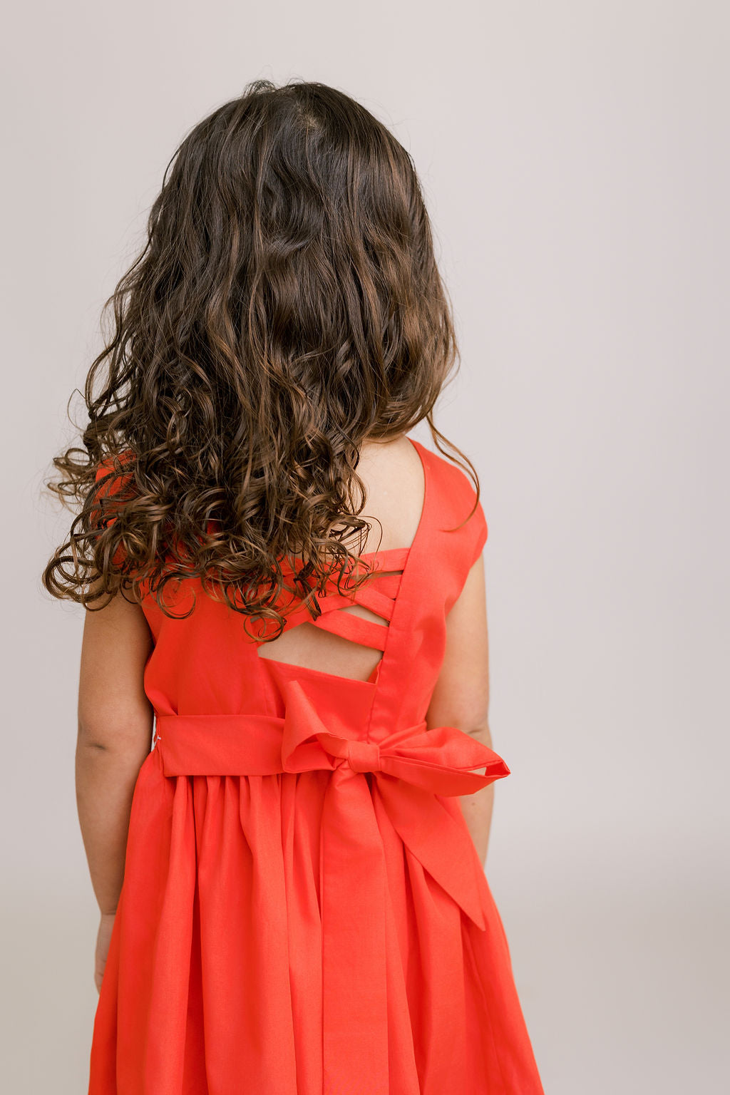 Hand-Smocked Dress, Children Playing + Coral