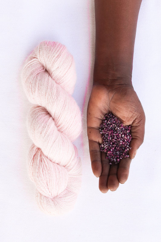 Organic Angora and Merino Blend, Cochineal Blush