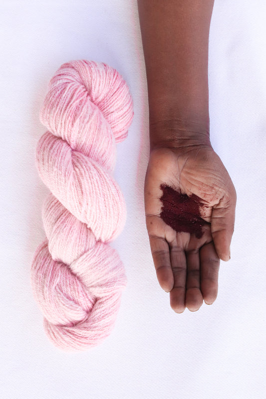 Organic Angora and Merino Blend, Cochineal
